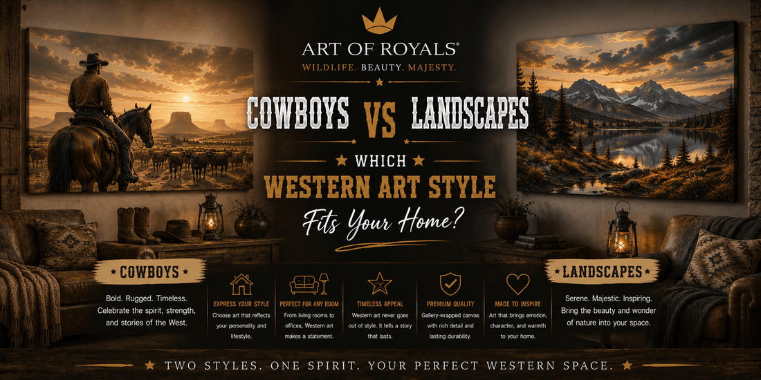 Cowboys vs Landscapes: Which Western Art Style Fits Your Home? - ART OF ROYALS