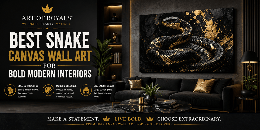 Best Snake Canvas Wall Art for Bold Modern Interiors - ART OF ROYALS