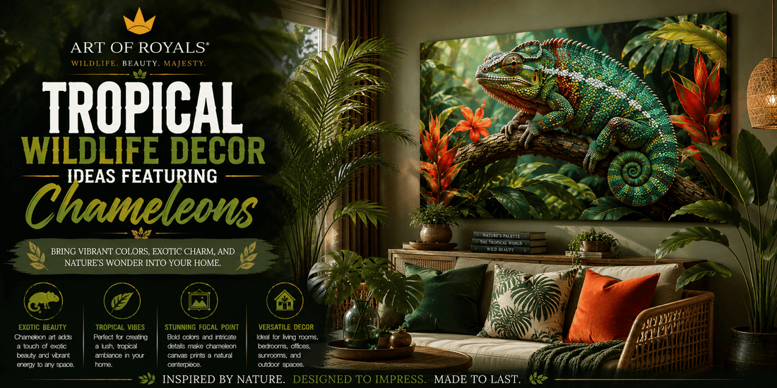 Tropical Wildlife Decor Ideas Featuring Chameleons - ART OF ROYALS