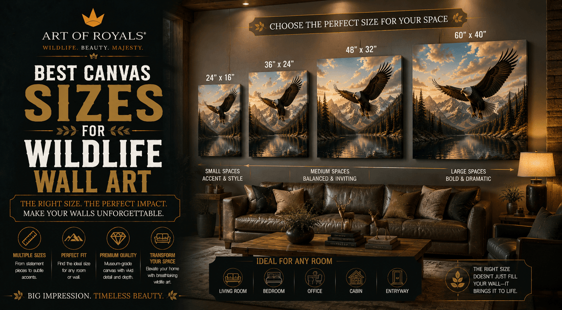 Best Canvas Sizes for Wildlife Wall Art - ART OF ROYALS