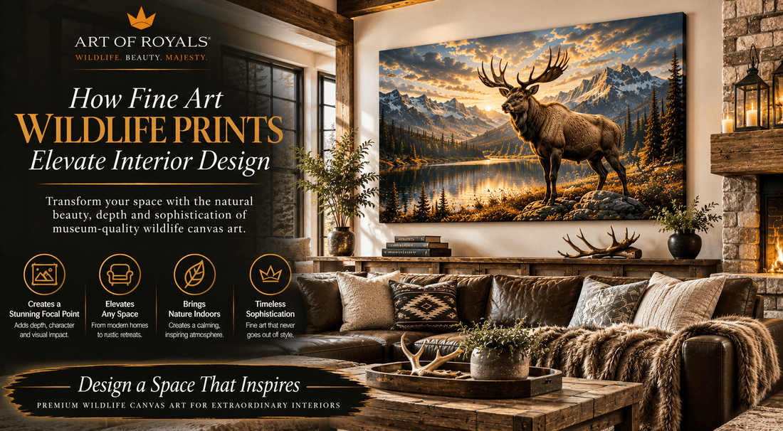 How Fine Art Wildlife Prints Elevate Interior Design - ART OF ROYALS