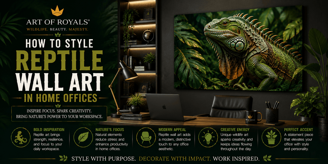 How to Style Reptile Wall Art in Home Offices - ART OF ROYALS