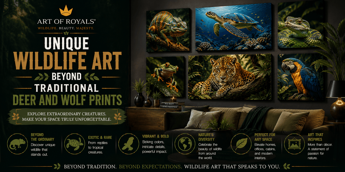 Unique Wildlife Art Beyond Traditional Deer and Wolf Prints - ART OF ROYALS