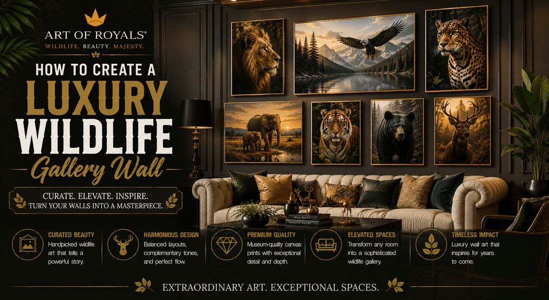 How to Create a Luxury Wildlife Gallery Wall - ART OF ROYALS