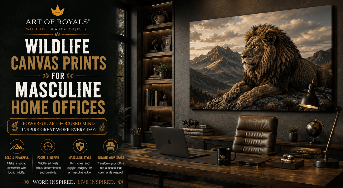 Wildlife Canvas Prints for Masculine Home Offices - ART OF ROYALS