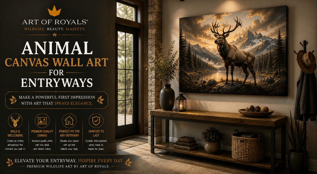 Animal Canvas Wall Art for Entryways - ART OF ROYALS