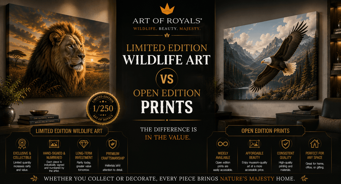 Limited Edition Wildlife Art vs Open Edition Prints - ART OF ROYALS