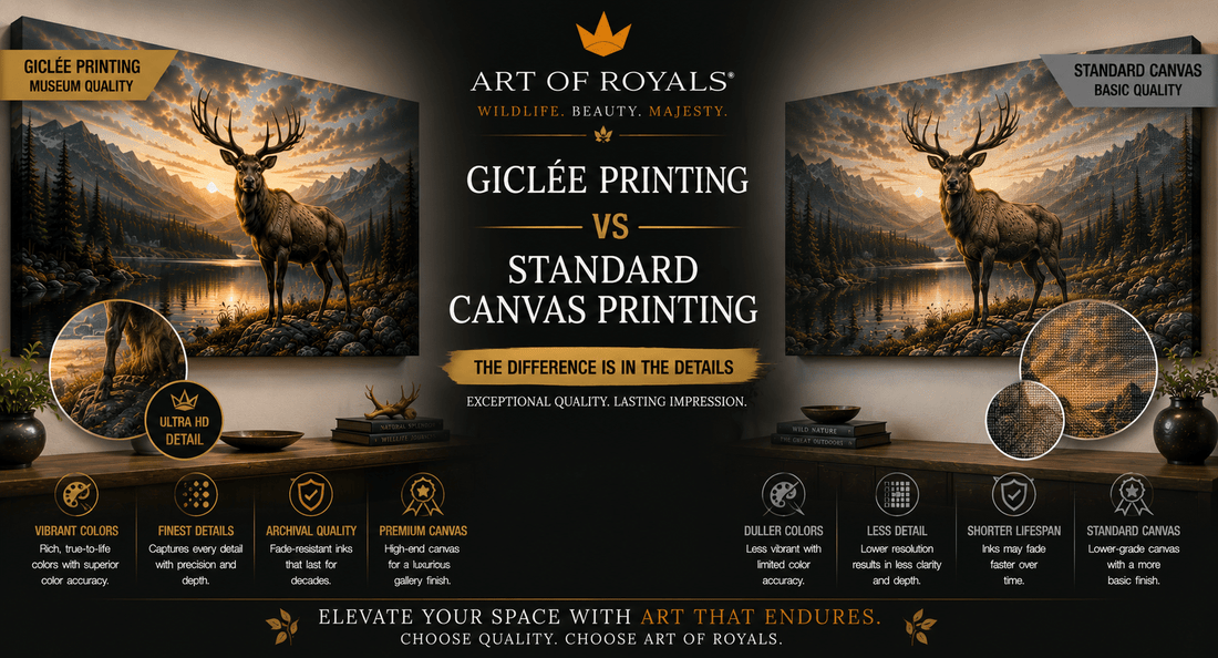 Giclée Printing vs Standard Canvas Printing - ART OF ROYALS
