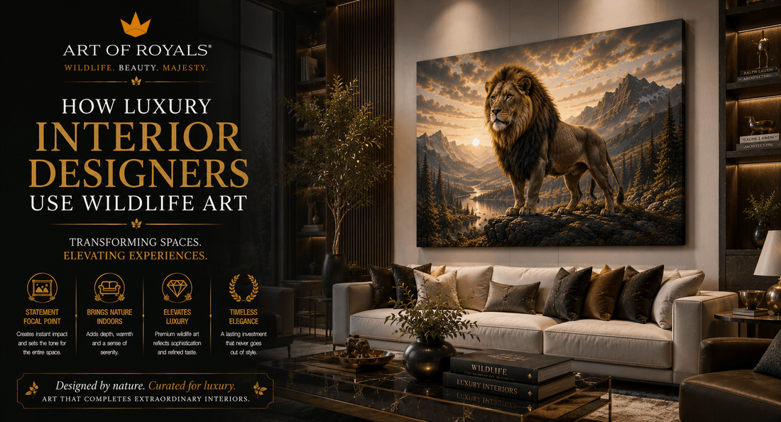 How Luxury Interior Designers Use Wildlife Art - ART OF ROYALS