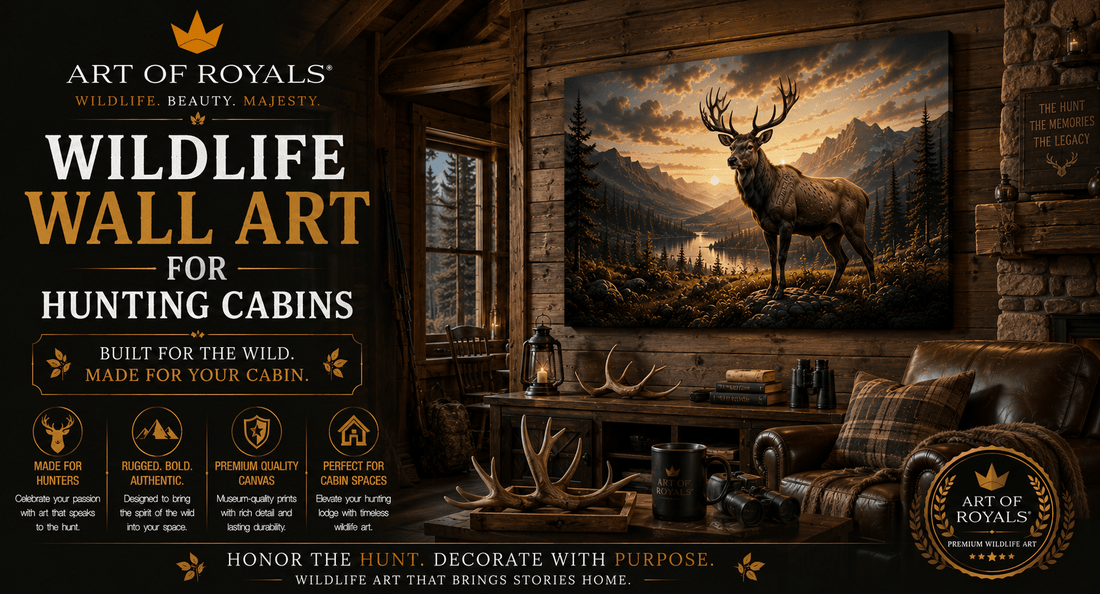 Wildlife Wall Art for Hunting Cabins - ART OF ROYALS