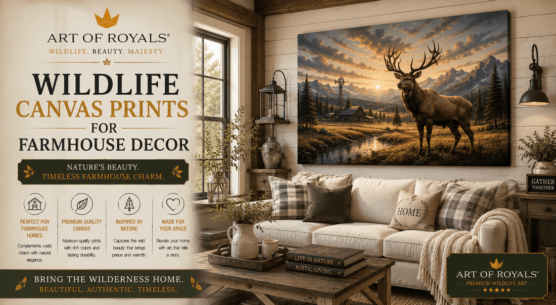 Wildlife Canvas Prints for Farmhouse Decor - ART OF ROYALS
