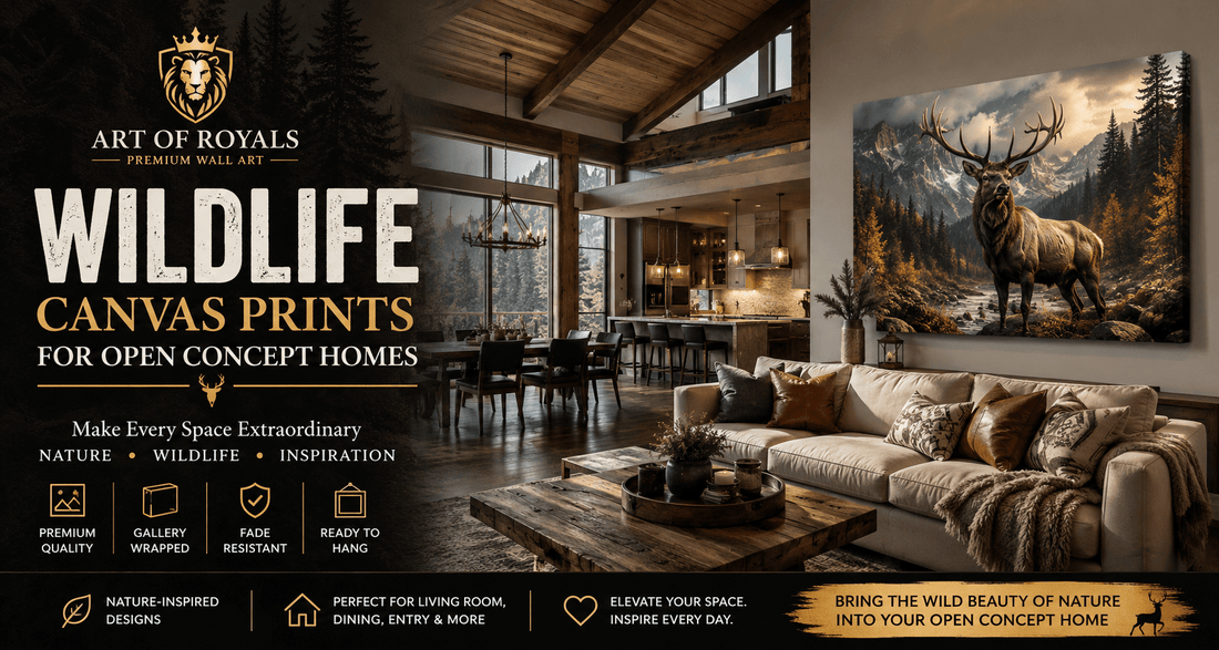 Wildlife Canvas Prints for Open Concept Homes - ART OF ROYALS
