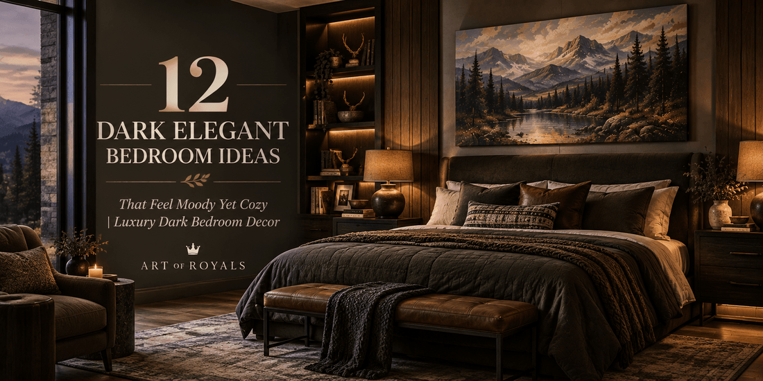 12 Dark Elegant Bedroom Ideas That Feel Moody Yet Cozy | Luxury Dark Bedroom Decor - ART OF ROYALS