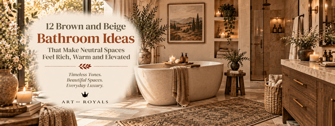 12 Brown and Beige Bathroom Ideas That Make Neutral Spaces Feel Rich, Warm and Elevated - ART OF ROYALS