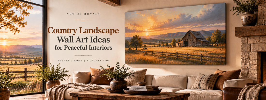 Country Landscape Wall Art Ideas for Peaceful Interiors