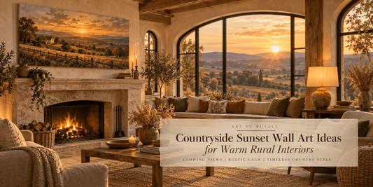 Countryside Sunset Wall Art Ideas for Warm Rural Interiors - ART OF ROYALS