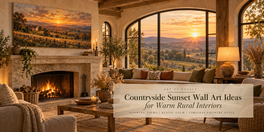 Countryside Sunset Wall Art Ideas for Warm Rural Interiors