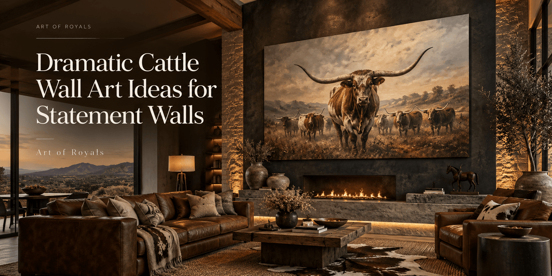 Dramatic Cattle Wall Art Ideas for Statement Walls | Art of Royals - ART OF ROYALS