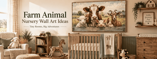 Farm Animal Nursery Wall Art Ideas | Baby Cow, Lamb & Goat Decor - ART OF ROYALS