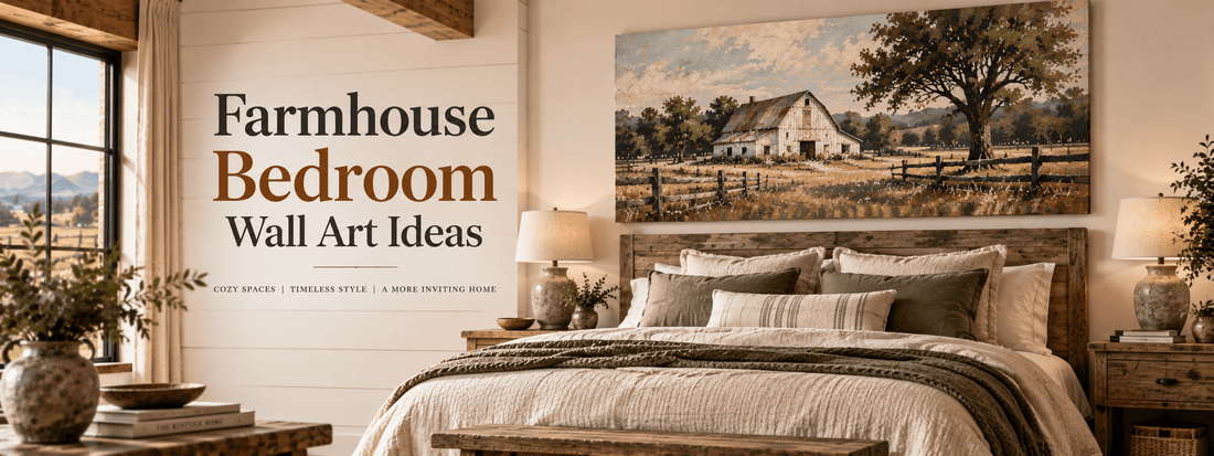 Farmhouse Bedroom Wall Art Ideas for Cozy Country Bedrooms - ART OF ROYALS