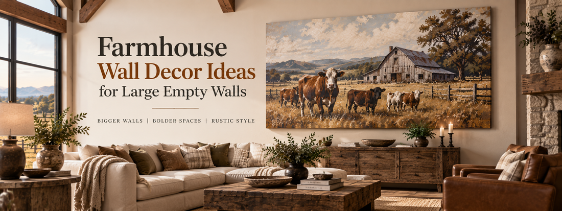 Farmhouse Wall Decor Ideas for Large Empty Walls