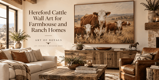 Hereford Cattle Wall Art for Farmhouse & Ranch Homes - ART OF ROYALS
