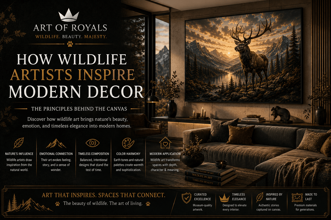 How Wildlife Artists Inspire Modern Decor: The Principles Behind the Canvas - ART OF ROYALS