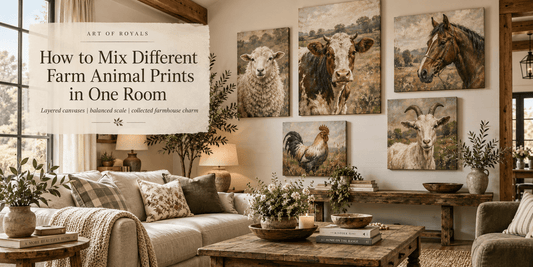 How to Mix Farm Animal Prints in One Room | Farmhouse Wall Art Guide - ART OF ROYALS