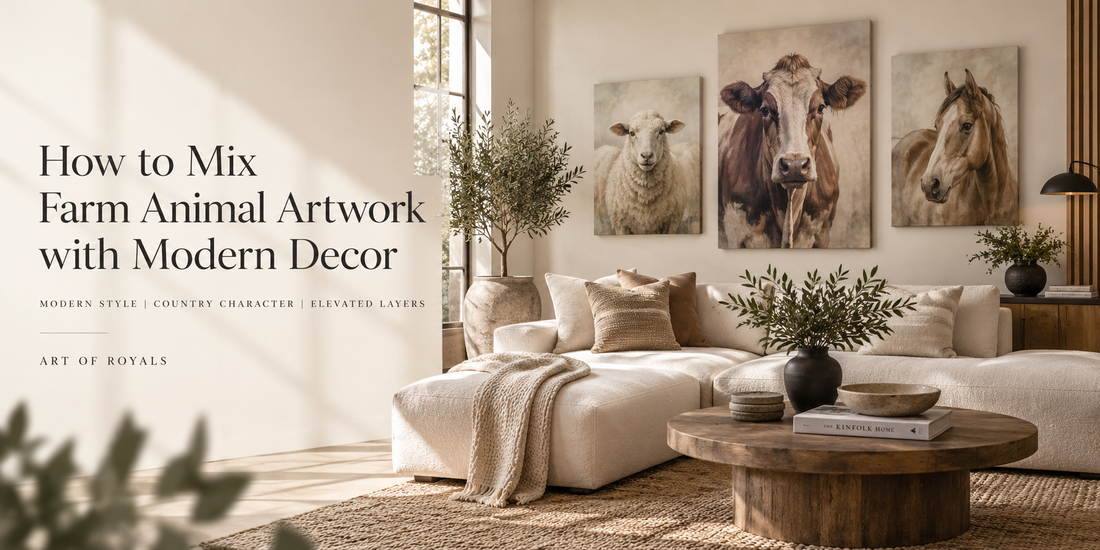 How to Mix Farm Animal Artwork with Modern Decor