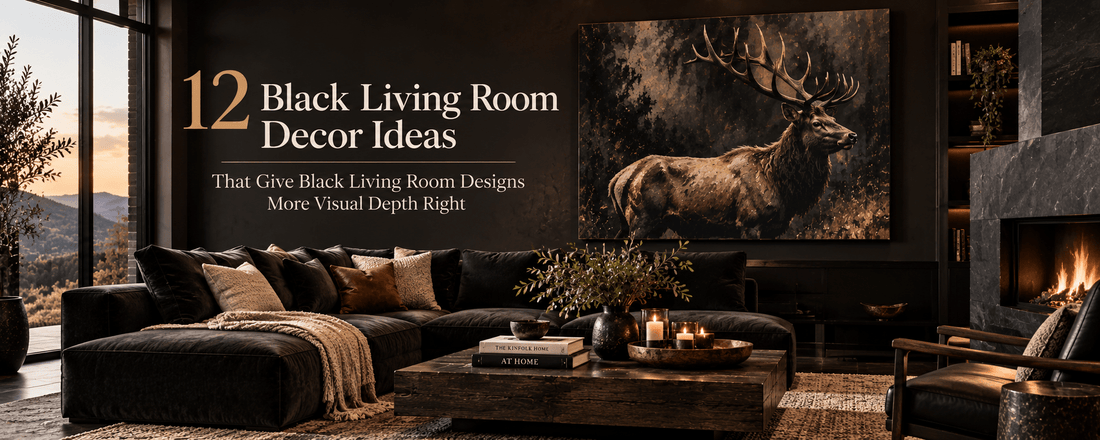 12 Black Living Room Decor Ideas That Give Black Living Room Designs More Visual Depth - ART OF ROYALS