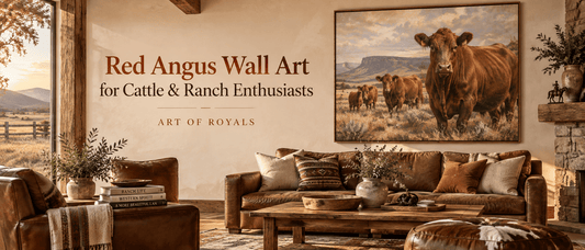 Red Angus Wall Art for Cattle & Ranch Enthusiasts | Art of Royals - ART OF ROYALS