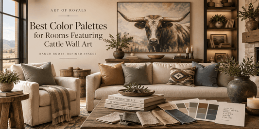 Best Color Palettes for Rooms with Cattle Wall Art | Art of Royals - ART OF ROYALS