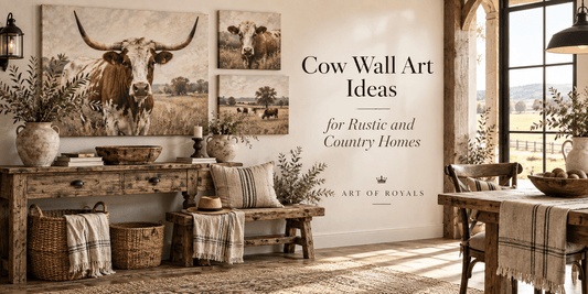 Cow Wall Art Ideas for Rustic and Country Homes - ART OF ROYALS