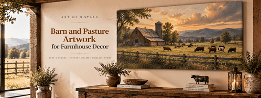 Barn and Pasture Artwork for Farmhouse Decor - ART OF ROYALS