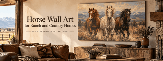 Horse Wall Art for Ranch & Country Homes | Western Decor Guide - ART OF ROYALS