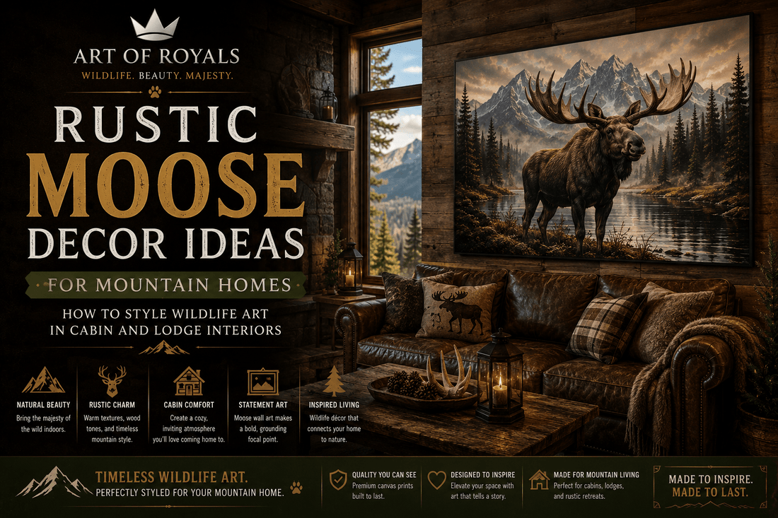 Rustic Moose Decor Ideas for Mountain Homes: How to Style Wildlife Art in Cabin and Lodge Interiors - ART OF ROYALS