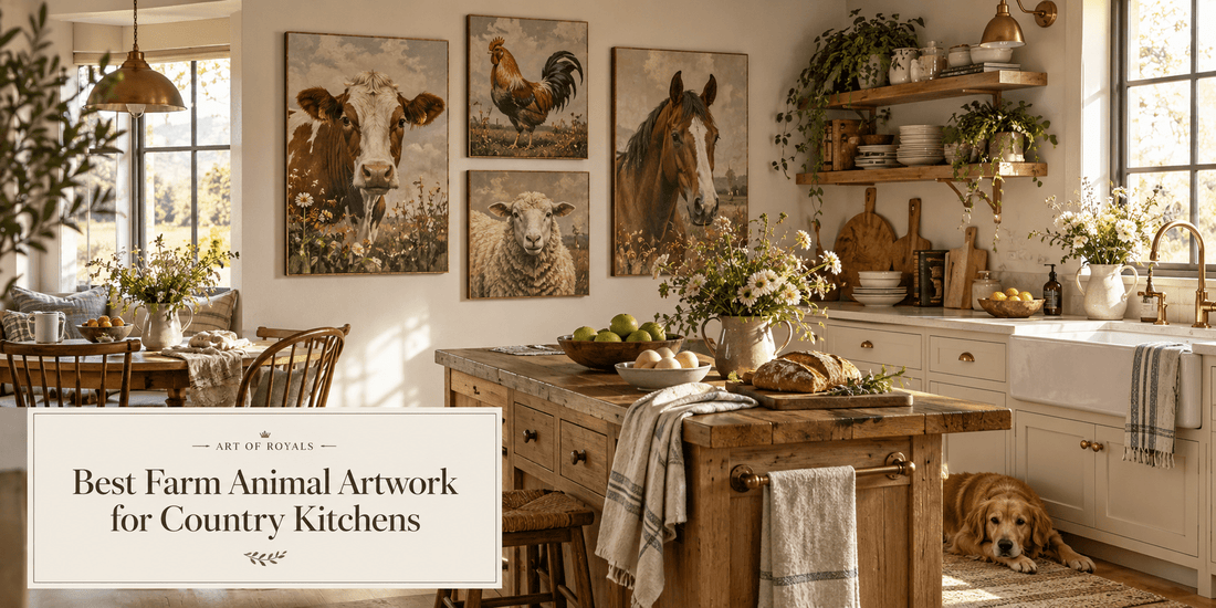 Best Farm Animal Artwork for Country Kitchens | Farmhouse Wall Decor - ART OF ROYALS