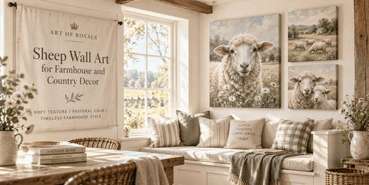 Sheep Wall Art for Farmhouse & Country Decor | Pastoral Canvas Ideas - ART OF ROYALS