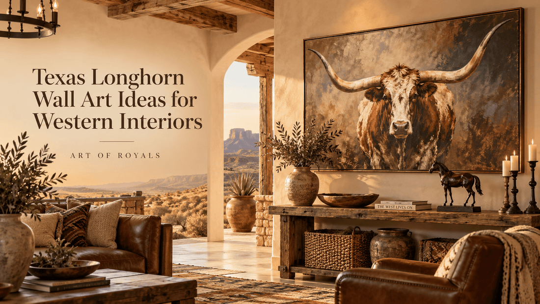 Texas Longhorn Wall Art Ideas for Western Interiors - ART OF ROYALS