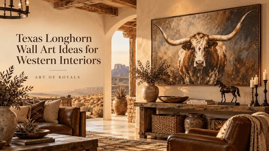 Texas Longhorn Wall Art Ideas for Western Interiors - ART OF ROYALS