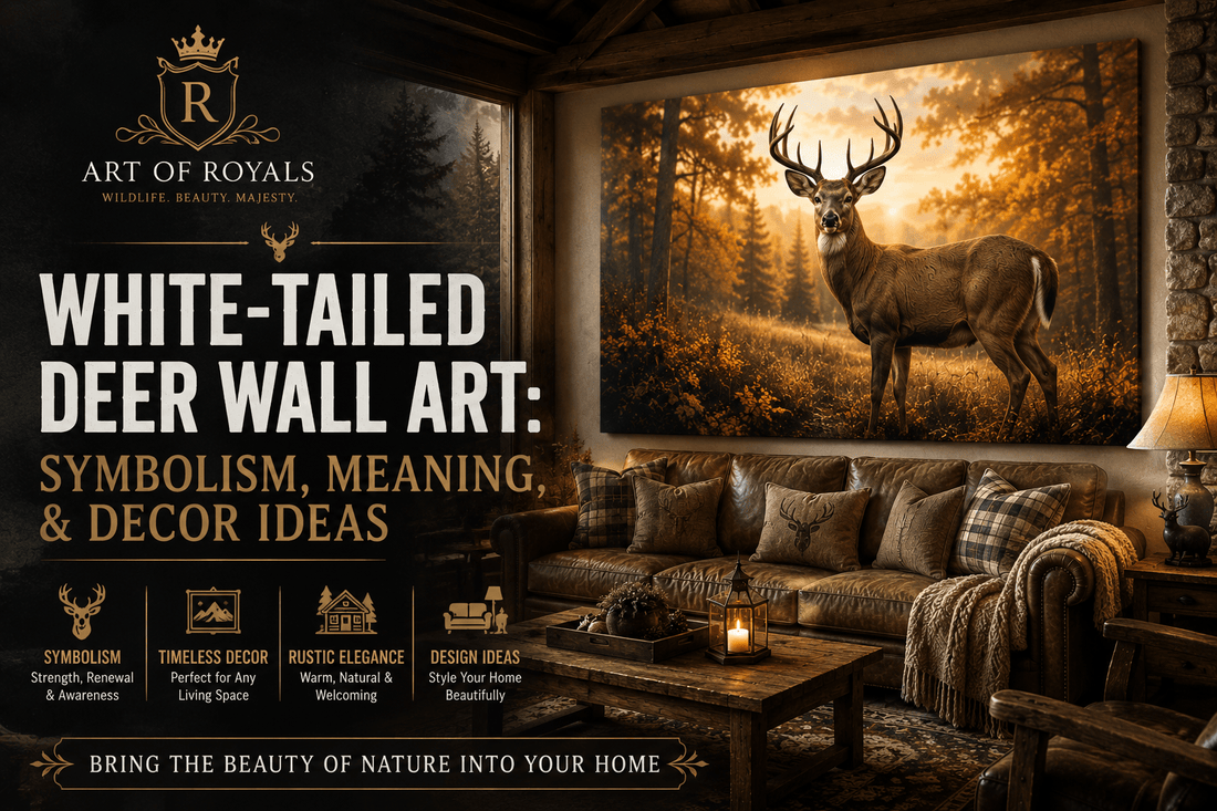 White-Tailed Deer Wall Art: Symbolism, Meaning, and Decor Ideas | ArtOfRoyals - ART OF ROYALS