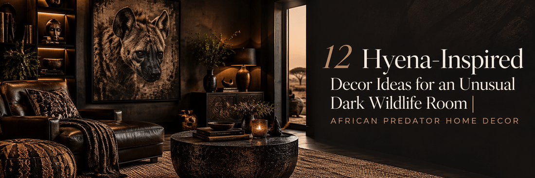 12 Hyena-Inspired Decor Ideas for an Unusual Dark Wildlife Room | African Predator Home Decor - ART OF ROYALS