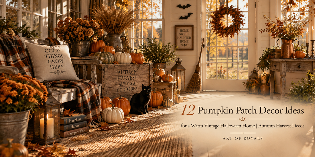 12 Pumpkin Patch Decor Ideas for a Warm Vintage Halloween Home | Autumn Harvest Decor