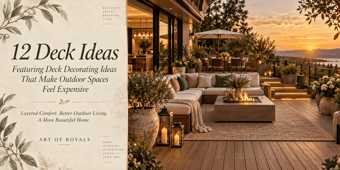 12 Deck Ideas Featuring Deck Decorating Ideas That Make Outdoor Spaces Feel Expensive - ART OF ROYALS