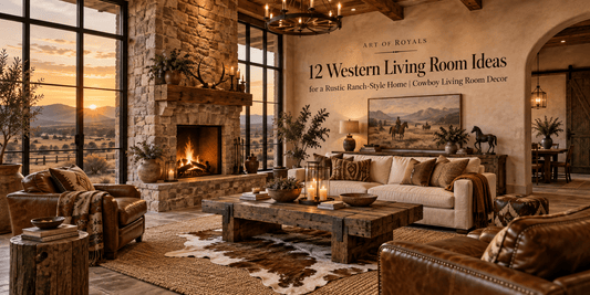 12 Western Living Room Ideas for a Rustic Ranch-Style Home | Cowboy Living Room Decor - ART OF ROYALS