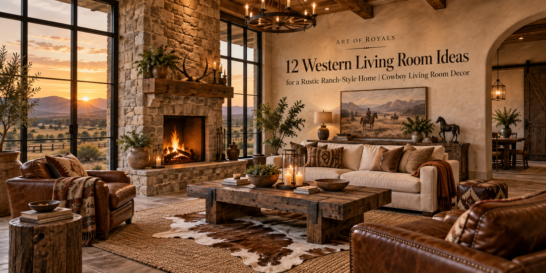 12 Western Living Room Ideas for a Rustic Ranch-Style Home | Cowboy Living Room Decor