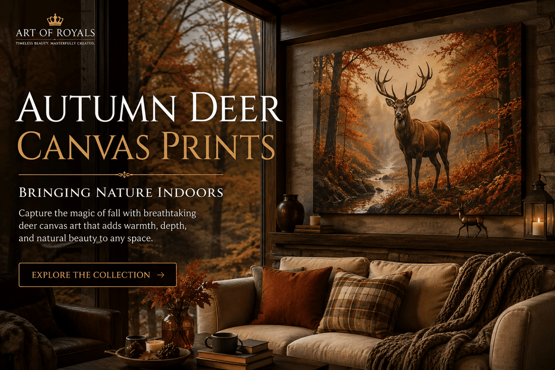 Autumn Deer Canvas Prints: Bringing Nature Indoors | ArtOfRoyals - ART OF ROYALS