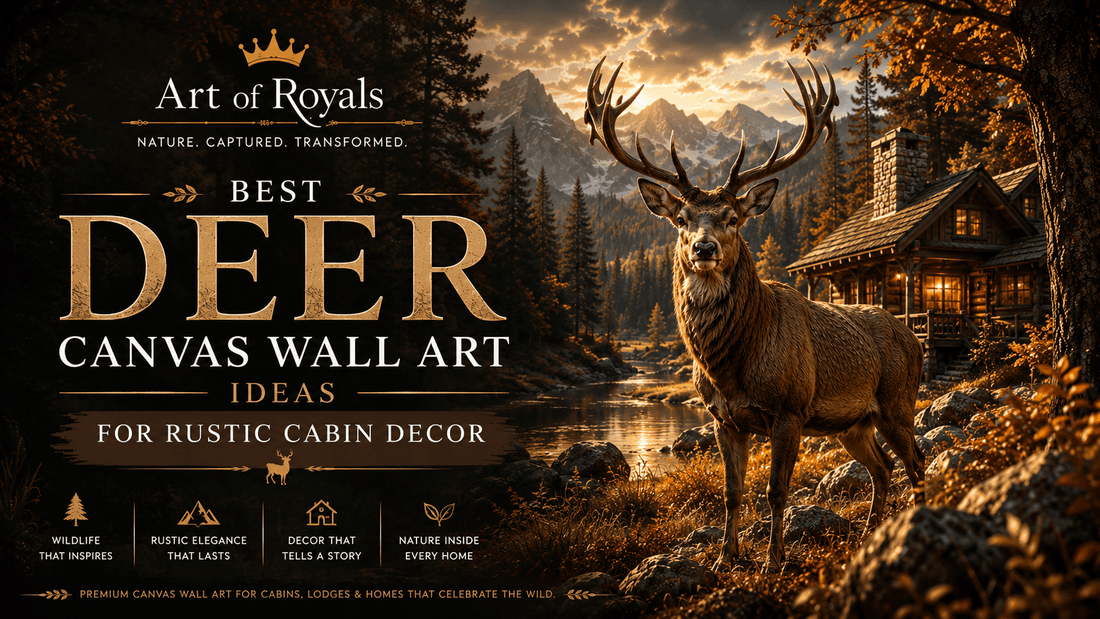 Best Deer Canvas Wall Art Ideas for Rustic Cabin Decor | ArtOfRoyals - ART OF ROYALS