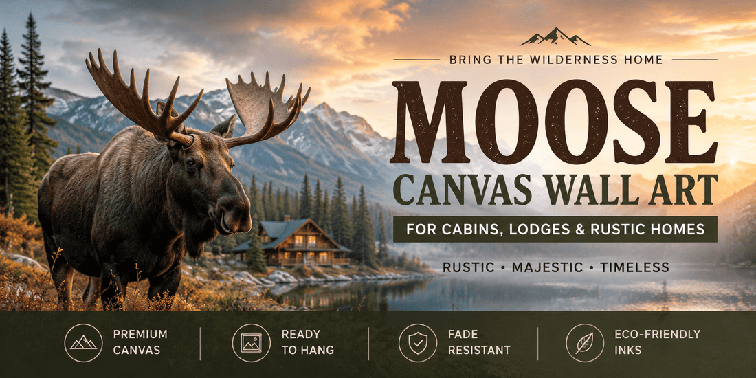 Best Moose Canvas Wall Art for Cabins, Lodges & Rustic Homes - ART OF ROYALS