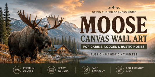 Best Moose Canvas Wall Art for Cabins, Lodges & Rustic Homes - ART OF ROYALS